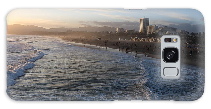 Sunset Galaxy Case featuring the photograph Pacific Sunset , Santa Monica, California #6 by John Shiron