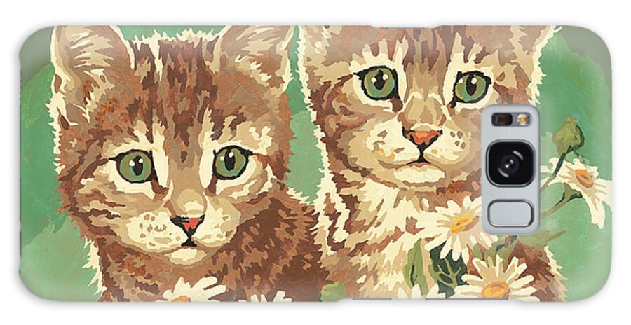 Animal Galaxy Case featuring the drawing Two kittens #6 by CSA Images