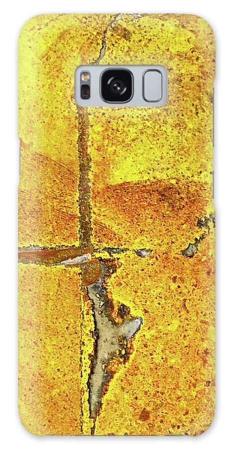 Abstract Photograph Galaxy Case featuring the mixed media 64 P12 Gold1  faa by Michael Bobay
