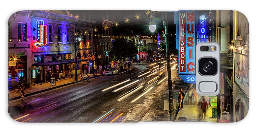 Estock Galaxy Case featuring the digital art 6th Street At Night, Austin, Texas by Milton Photography