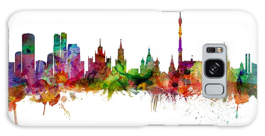 Moscow Galaxy Case featuring the digital art Moscow Russia Skyline #8 by Michael Tompsett