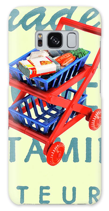 Brand Galaxy Case featuring the drawing Shopping Cart #8 by CSA Images