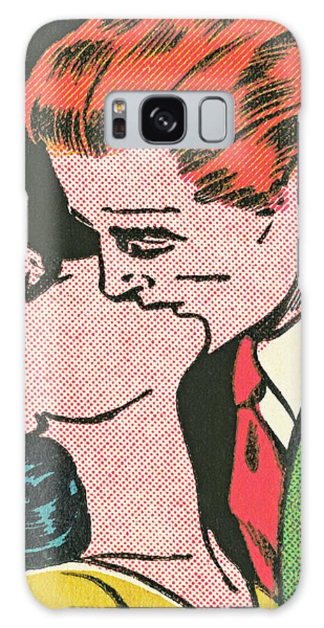 Adult Galaxy Case featuring the drawing Couple Kissing #9 by CSA Images