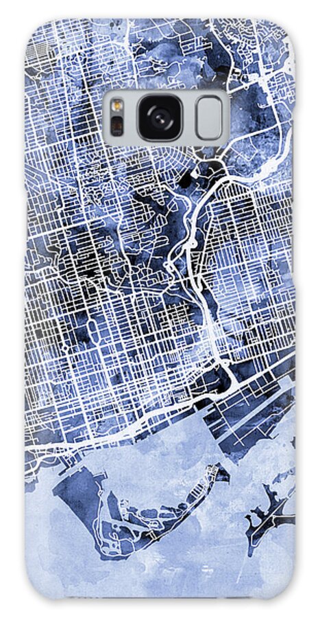 Toronto Galaxy Case featuring the digital art Toronto Street Map #9 by Michael Tompsett