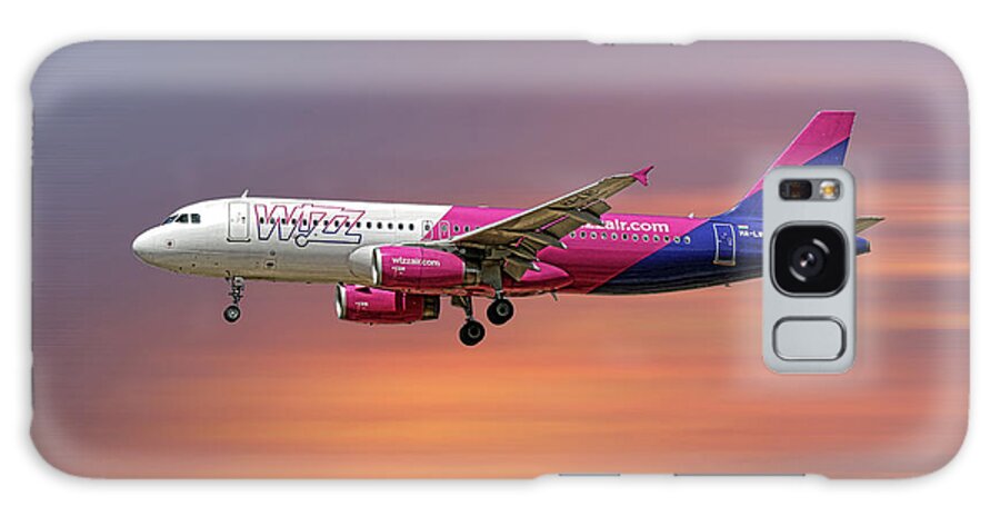 Wizz Air Galaxy Case featuring the mixed media Wizz Air Airbus A320-232 #9 by Smart Aviation