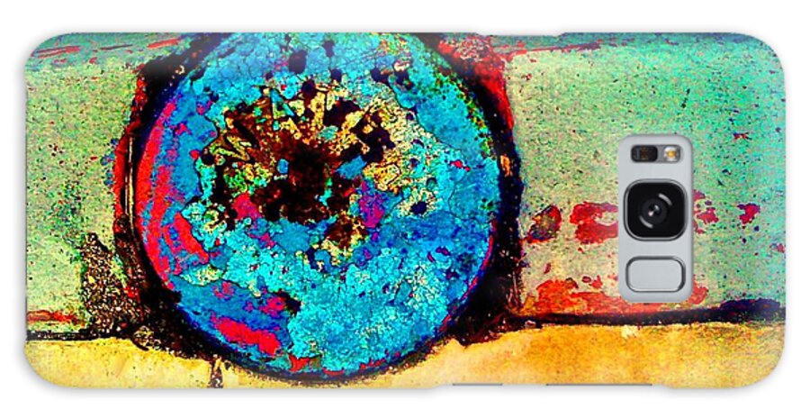Abstract Photograph  9.24.2011 Galaxy Case featuring the mixed media 91 Blue Orb   faa by Michael Bobay