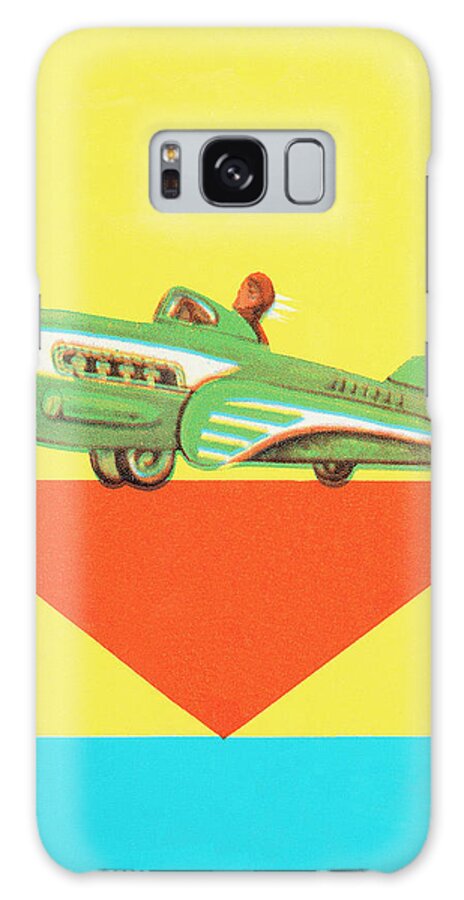 Air Travel Galaxy Case featuring the drawing Airplane #98 by CSA Images