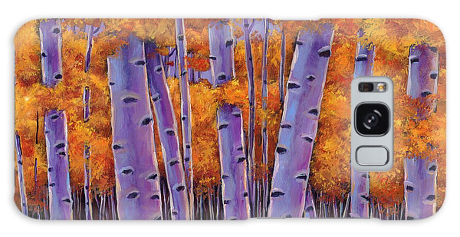Aspen Trees Galaxy Case featuring the painting A Chance Encounter by Johnathan Harris