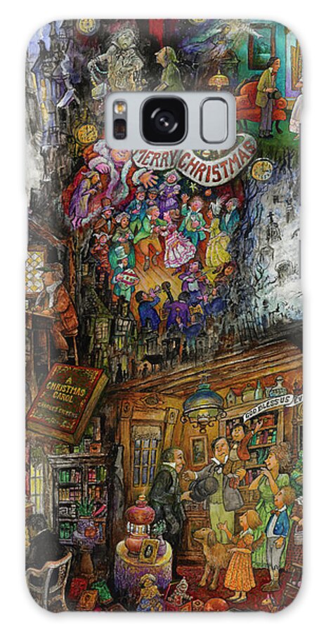 Scrooge Galaxy Case featuring the painting A Christmas Carol by Bill Bell
