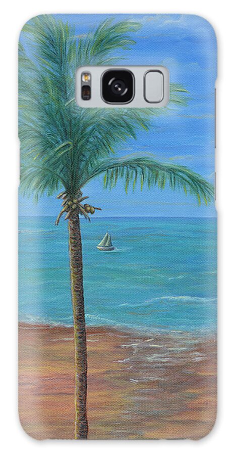 Emerald Galaxy Case featuring the painting A Day in Paradise by Aicy Karbstein