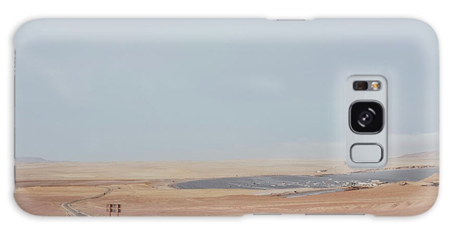 Paracas Galaxy Case featuring the photograph A Dirt Track And Ocean In The Background Against Blue Sky,paracas,peru by Cavan Images