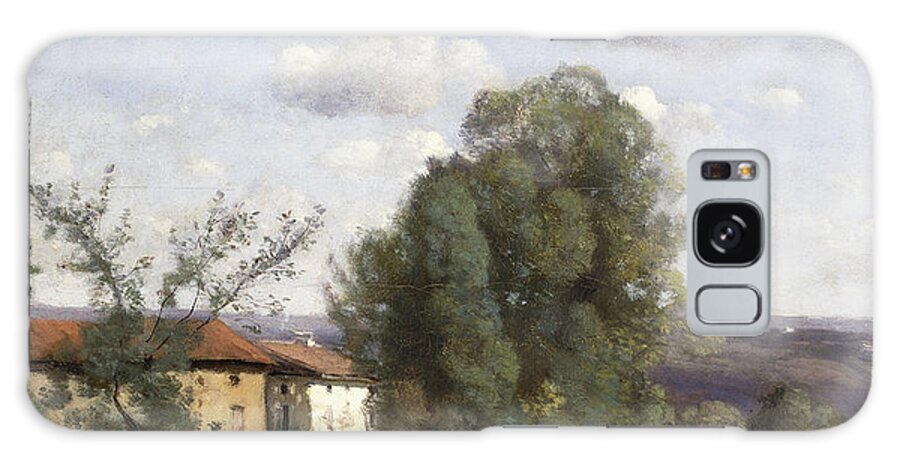 19th Century Galaxy Case featuring the painting A Farm In Dardagny; Une Ferme De Dardagny, C.1855-57 by Jean Baptiste Camille Corot
