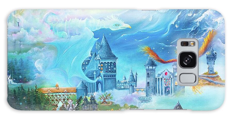Optical Illusion Galaxy Case featuring the painting A Moment in Hogwarts by Annie McAulay