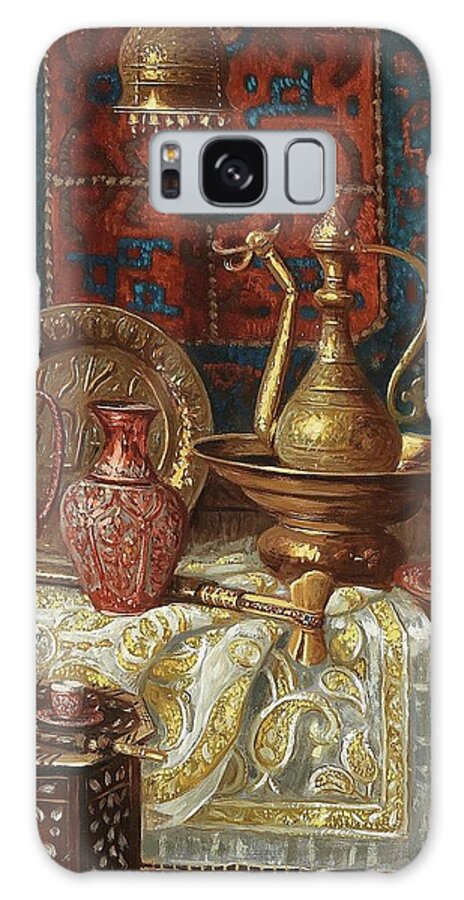 Still Life Galaxy Case featuring the painting A Still Life With Oriental Objects by Ernst Czernotzky