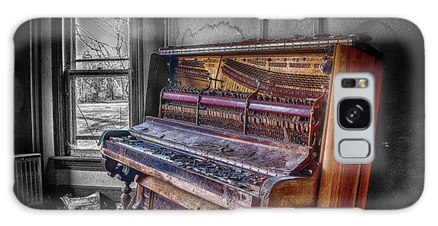 Abandon Galaxy Case featuring the photograph Abandon Piano by Alan Goldberg