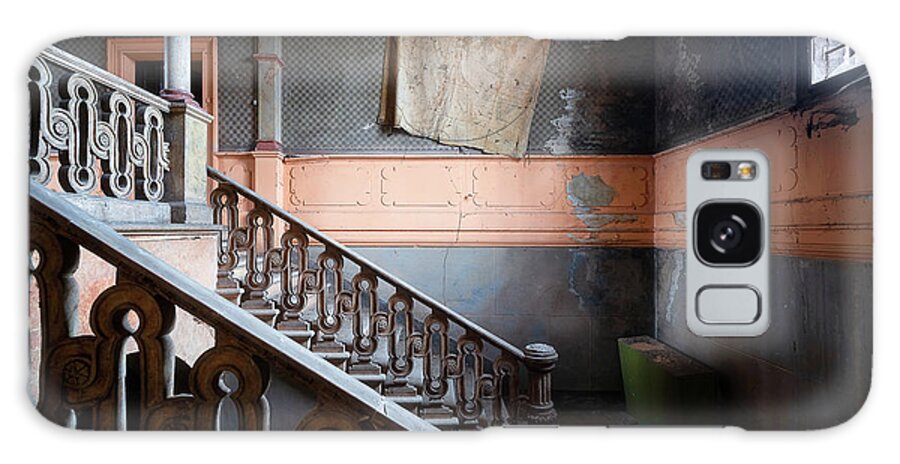 Urban Galaxy Case featuring the photograph Abandoned Staircase with Map by Roman Robroek