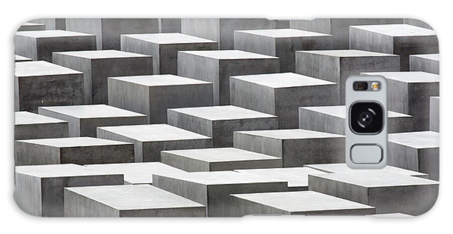 Monument To The Murdered Jews Of Europe Galaxy Case featuring the photograph Abstract Concrete Blocks At The Jewish by David Clapp