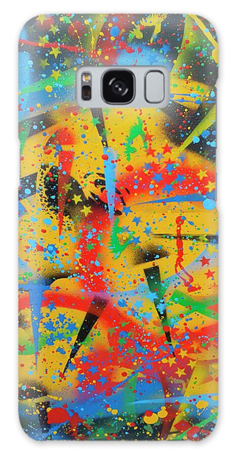 Abstraction Galaxy Case featuring the mixed media Abstraction by Abstract Graffiti