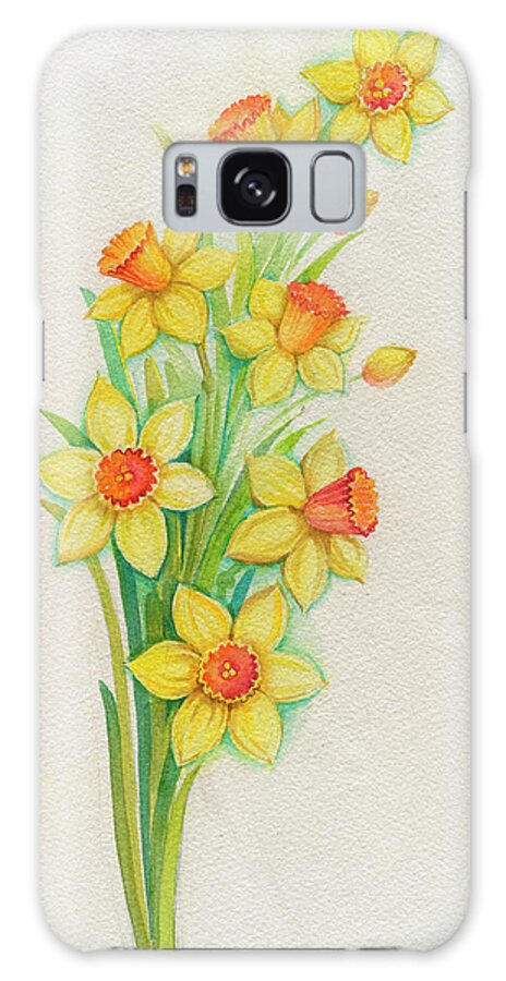 Daffodils Galaxy Case featuring the painting A&d-5707 by Zpr Int?l