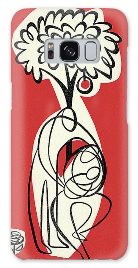 Adam Galaxy Case featuring the drawing Adam and Eve and Child Under an Apple Tree by CSA Images