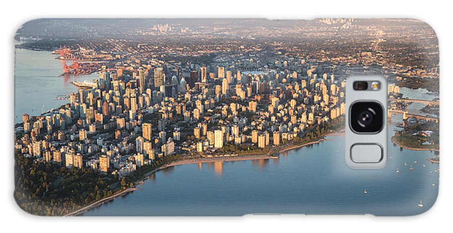 Stanley Park Vancouver Galaxy Case featuring the photograph Aerial View Of Stanley Park by Eb Adventure Photography