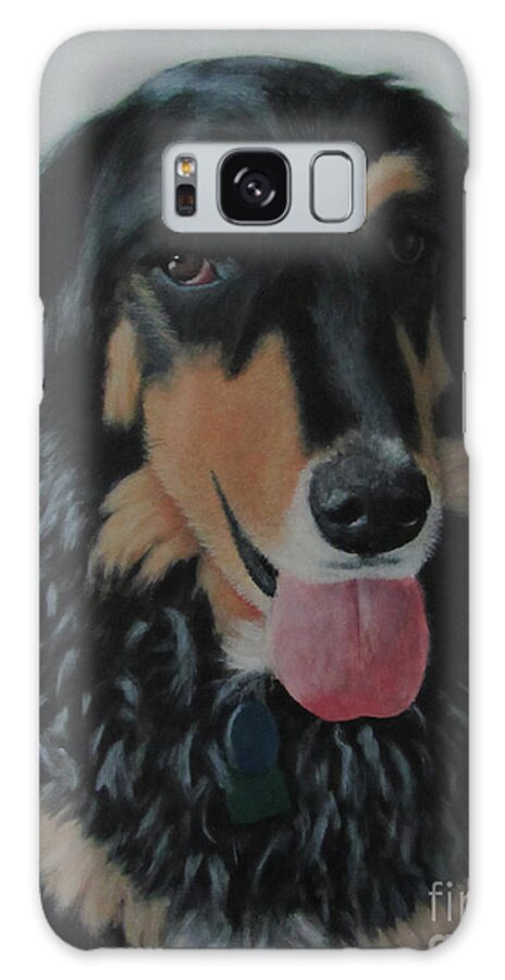 Dog Galaxy Case featuring the painting Affectionate Companion by Tina Glass