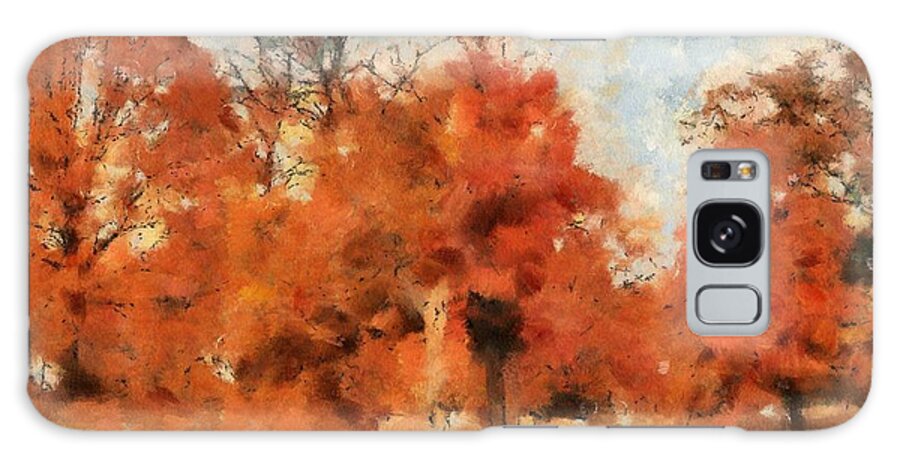 Fall Galaxy Case featuring the mixed media Afternoon in the Cemetery I by Christopher Reed