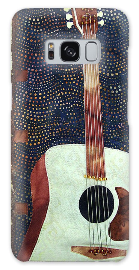 Guitar Galaxy S8 Case featuring the tapestry - textile All That Jazz Guitar by Pam Geisel