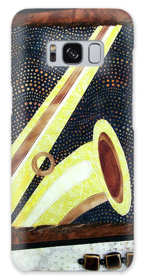 Saxophone Galaxy S8 Case featuring the tapestry - textile All That Jazz Saxophone by Pam Geisel