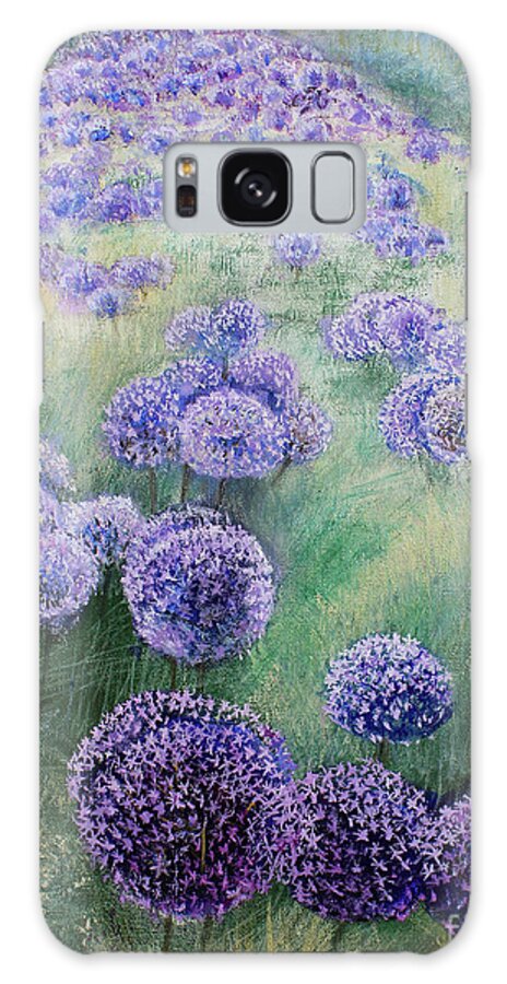 Landscape Galaxy Case featuring the painting Alley of Allium        by Lyric Lucas