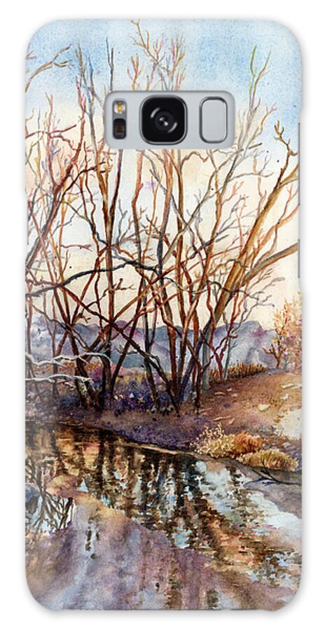 Creek Painting Galaxy Case featuring the painting Along Boulder Creek by Anne Gifford