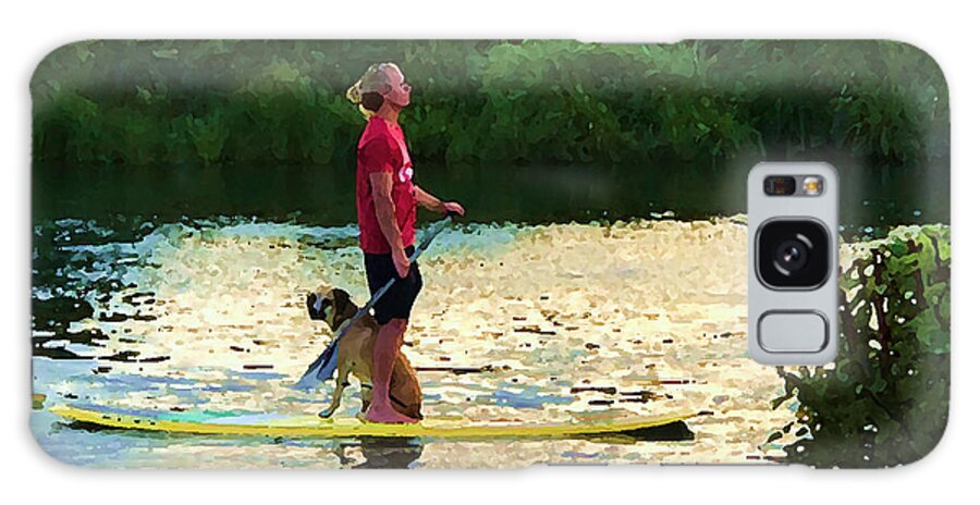 Paddle Board Galaxy S8 Case featuring the photograph Along for the Ride by Tom Johnson