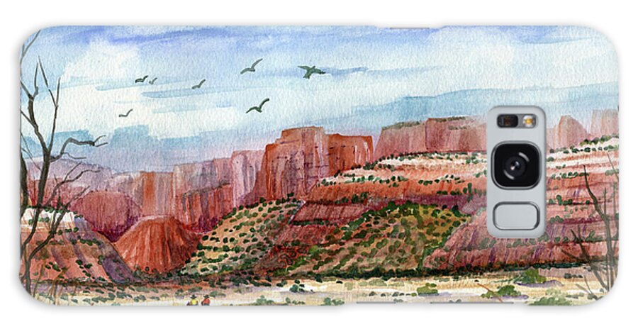Landscape Galaxy Case featuring the painting Along The New Mexico Trail by Marilyn Smith