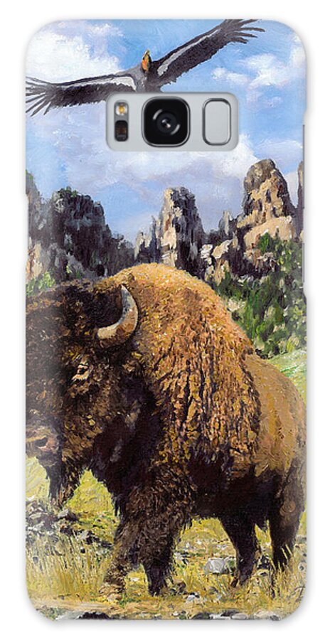 American Bison By Landscape Artist Galaxy Case featuring the painting American Bison by Doug Kreuger