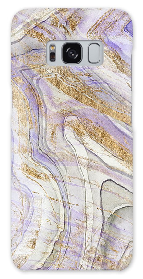 Abstract Galaxy Case featuring the painting Amethyst & Gold I by Studio W