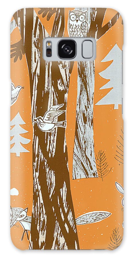 Animal Galaxy Case featuring the drawing Animals in the Forest by CSA Images