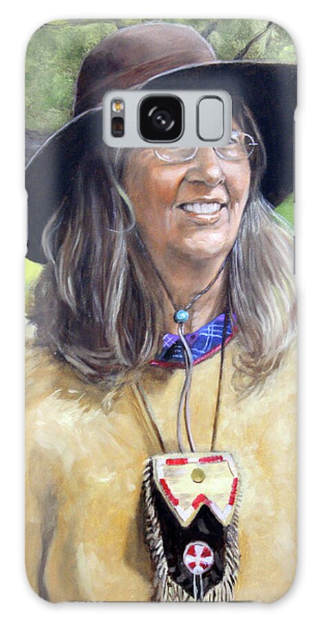 Portrait Galaxy Case featuring the painting Ann by Todd Cooper