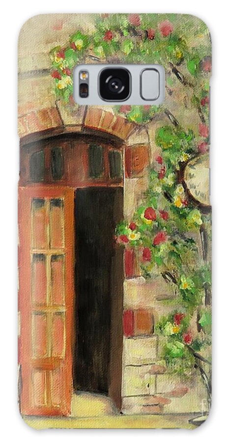 Annot Galaxy S8 Case featuring the painting Annot, France Train Station by Laurie Morgan