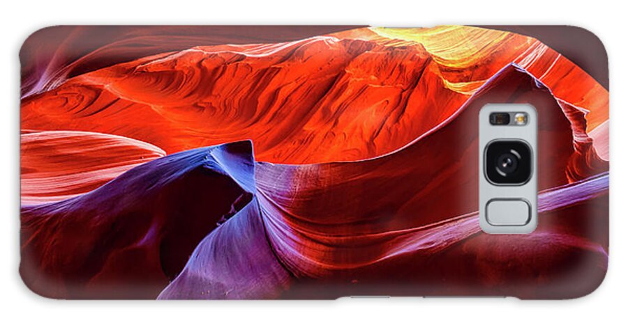 America Galaxy Case featuring the photograph Antelope Canyon World Of Colors - Panoramic Format by Gregory Ballos