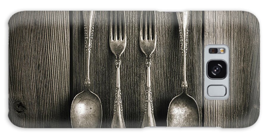 Cutlery Galaxy Case featuring the photograph Antique Silver Tableware by Tom Mc Nemar