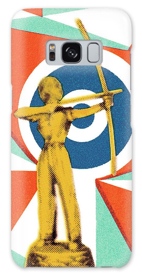 Accomplish Galaxy Case featuring the drawing Archery Trophy by CSA Images