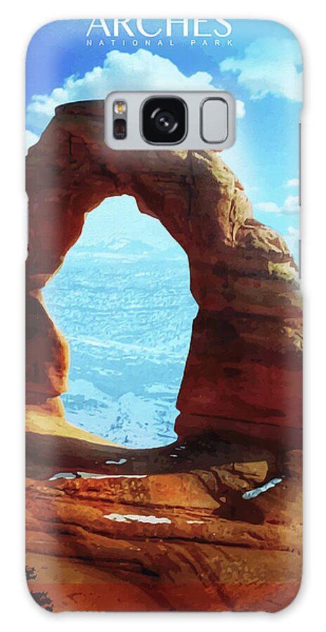 Arches National Park Galaxy Case featuring the mixed media Arches National Park by Old Red Truck