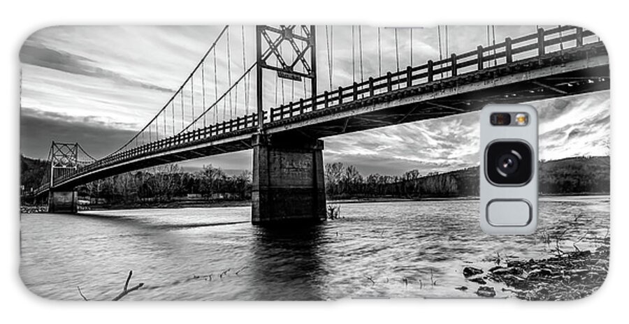 America Galaxy Case featuring the photograph Arkansas Beaver Bridge Over The White River - Monochrome by Gregory Ballos