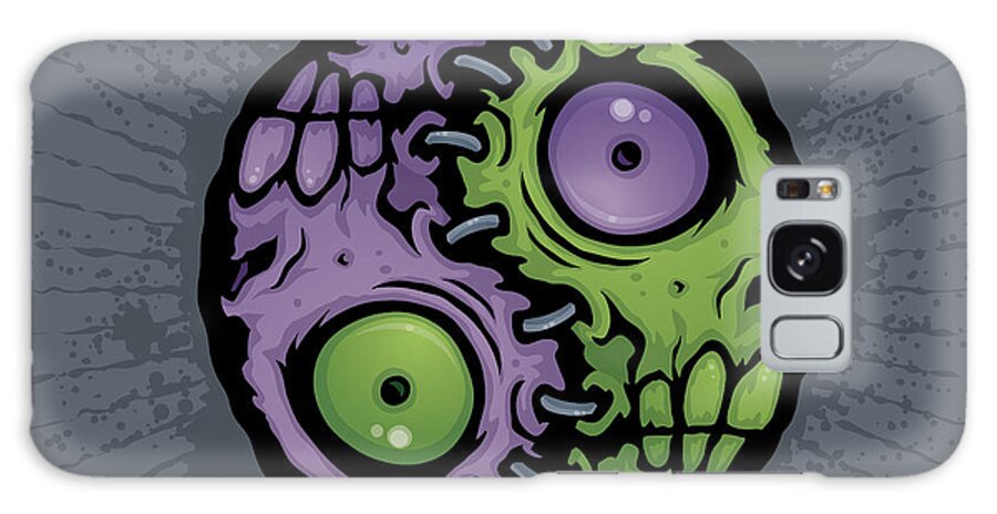 Zombie Galaxy Case featuring the digital art Zombie Yin-Yang by John Schwegel
