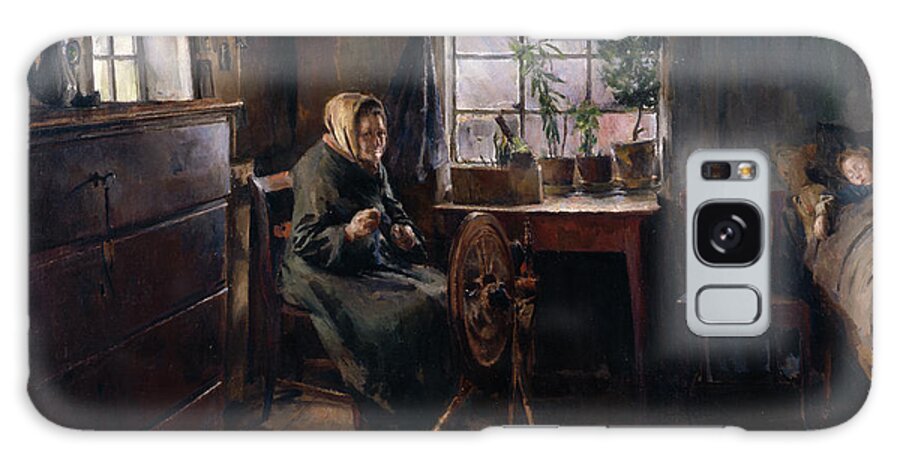 Harriet Backer Galaxy Case featuring the painting At Grandmother by O Vaering