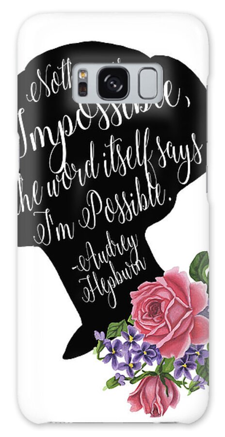 Inspirational Galaxy Case featuring the painting Audrey & Coco I by Naomi Mccavitt
