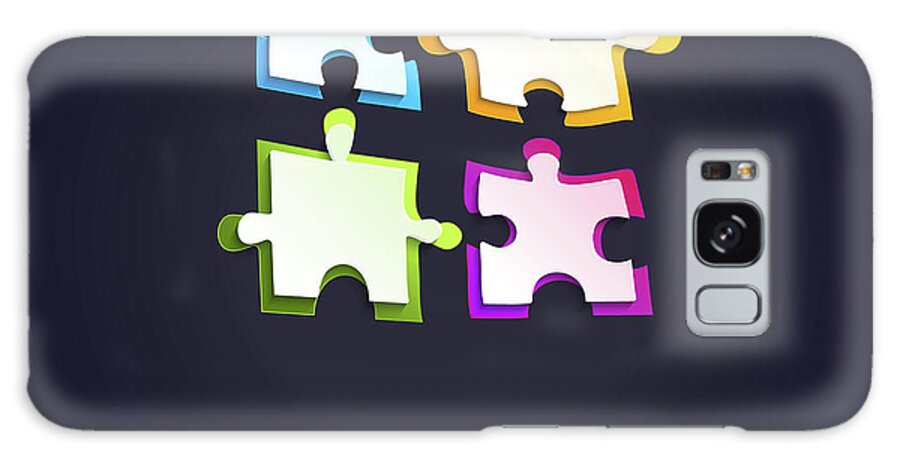 Autism Galaxy Case featuring the photograph Autism Awareness Puzzle by Art4stock/science Photo Library