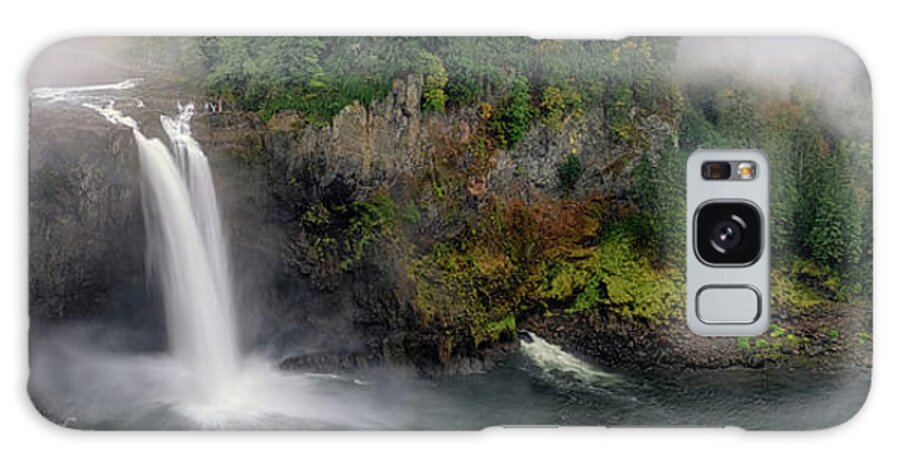 Landscape Galaxy Case featuring the photograph Autumn at the Snoqualmie Falls by Ken Stanback