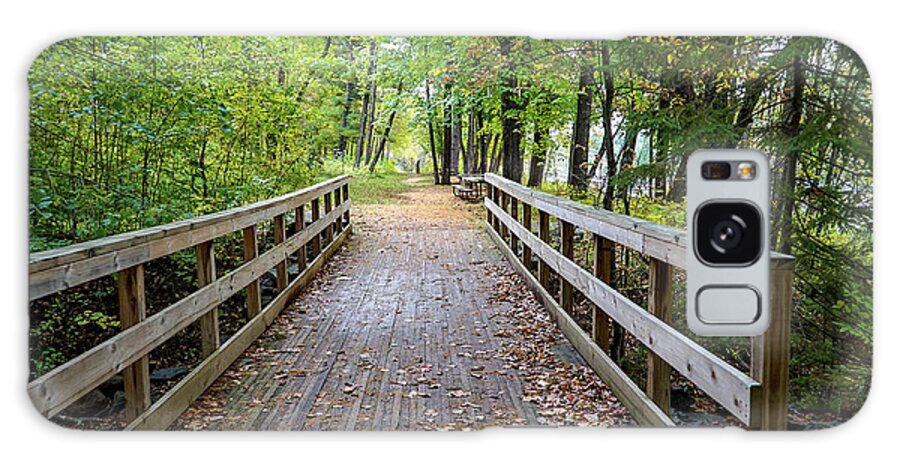 Wood Bridge Galaxy Case featuring the photograph Autumn Bridge by Susan Rydberg