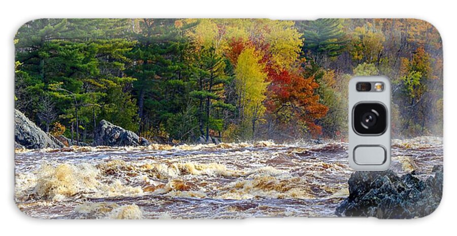 River Galaxy Case featuring the photograph Autumn Colors and Rushing Rapids  by Susan Rydberg
